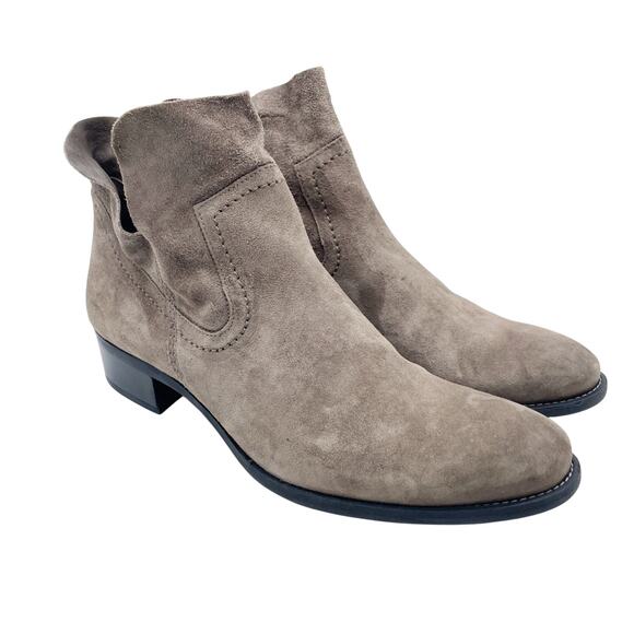 Paul Green Shoes - Paul Green Women's Stock Heel Boston Booties Fango Nubuck Size 7